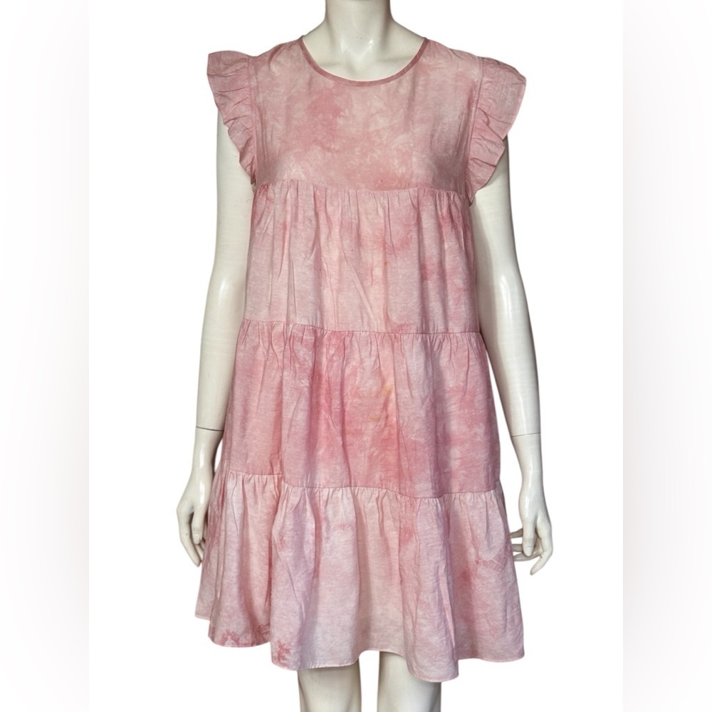 The Impeccable Pig Pink Tiered woman’s Dress Size Small K-27